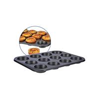 Zwarte muffin vormen bakvormen voor 12 muffins 36 x 28 x 3 cm Zwart