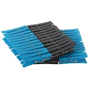 48x Wasgoedknijpers / wasknijpers grijs/blauw - Knijpers