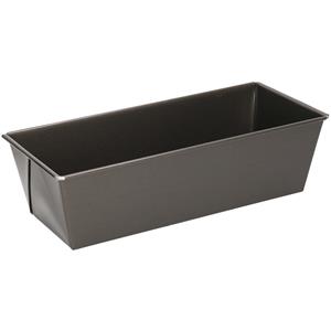 Rechthoekige zwarte bakvorm voor cake 26 x 11 x 7,5 cm Zwart