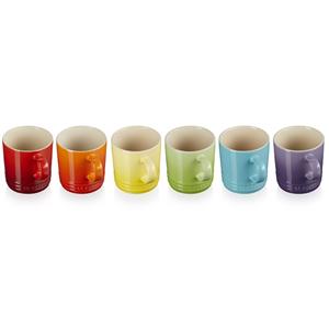 Le Creuset Stoneware Rainbow Mugs (Set of 6) - 350ml