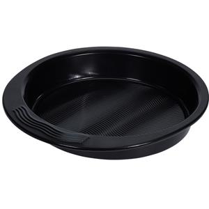 Ronde taart/quiche bakvorm 27,5 cm bakbenodigdheden Zwart