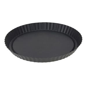 Ronde taart/quiche bakvorm 28 cm bakbenodigdheden Zwart