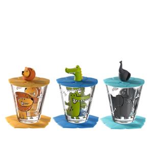 LEONARDO 9-tlg. Kindertrinkset "BAMBINI", 200ml blau/grün
