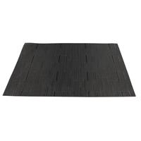 2x Placemats/onderleggers zwart 30 x 45 cm Zwart