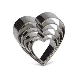 Patisse Cookie cutter set heart 5 pcs. steel