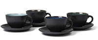 Bitz Untertasse Gastro black / dark, Set 4-tlg.
