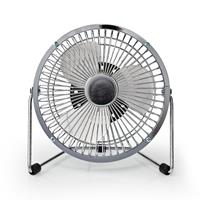 nedis Miniventilator - 15 cm (Kleur: chroom)