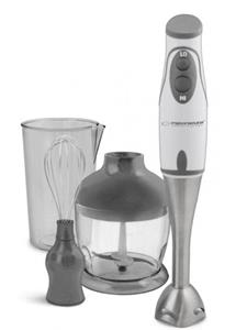 Esperanza Pesto Stabmixer 450 W 2 Geschwindigkeiten mit Rührschüssel Zerhacker und Schneebesen Ergonomischer Griff Grau EKM003E