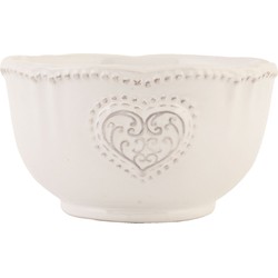 Clayre & Eef Kom | Ø 12*7 cm | Creme | Keramiek | Rond | Hart |  | HRTPUN