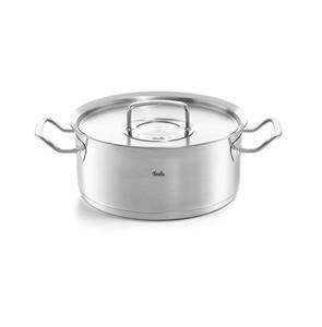 Fissler Pure-Profi Collection Kookpan Laag met RVS Deksel, 24cm