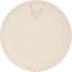 Clayre & Eef BORD | Ø 26 CM | CREME | KERAMIEK | ROND |  | CHRFP