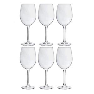 6x Luxe wijnglazen voor rode wijn 360 ml - 36 cl - Rode wijn glazen - Wijn drinken - Wijnglazen van glas