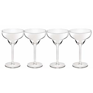 4x Cocktailglazen transparant 300 ml Margarita serie - 30 cl - Cocktail glazen - Cocktails drinken - Cocktailglazen van glas