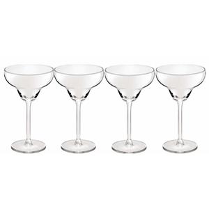 4x Cocktailglazen transparant 300 ml Margarita serie - 30 cl - Cocktail glazen - Cocktails drinken - Cocktailglazen van glas