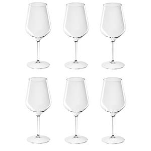 Santex 6x Witte of rode wijn wijnglazen 47 cl/470 ml van onbreekbaar kunststof - Wijnen wijnliefhebbers drinkglazen - Wijn drinken