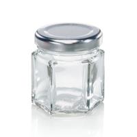 leifheitag Leifheit Sechskantglas, Einfachmachglas, Marmeladenglas, Konfitüre Glas, 47 ml, 03208
