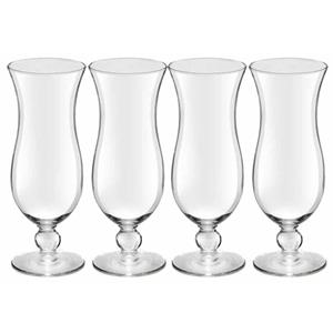 Royal Leerdam 4x Cocktailglazen transparant 440 ml Hawai serie - 44 cl - Cocktail glazen - Cocktails drinken - Cocktailglazen van glas