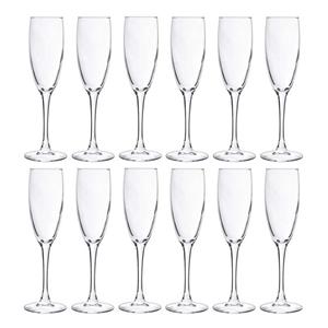 Cosy & Trendy 12x Champagneglazen/flutes 190 ml - 19 cl - Champagne glazen - Champagne drinken - Champagneglazen van glas