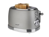 korona Retro Toaster Toastfunktion, mit Brötchenaufsatz Grau