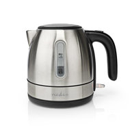 Nedis Wasserkocher / 1.0 l / Edelstahl / Aluminium / Um 360 Grad drehbar / Verdecktes Heizelement / Strix Controller / Boil-dry protection
