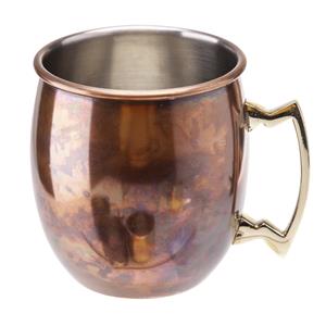 1x Cocktailbeker/cocktailglas Moscow Mule 450 ml antiek koper - Cocktailglazen