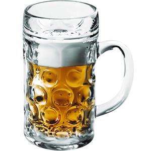 Santex Oktoberfest 1x Bierpullen/bierglazen halve liter/50 cl/500 ml van onbreekbaar kunststof - 0,5 liter pullen - Bierfeest/Oktoberfest pul - Bierpul glazen