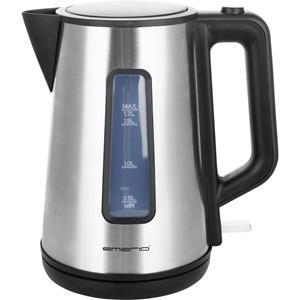 EMERIO WK-122829 Wasserkocher schnurlos Silber, Schwarz