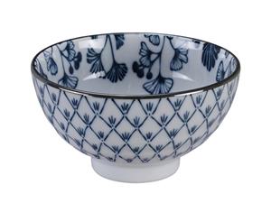 Tokyo Design Studio Blauw/Witte Kom Maple - Flora Japonica - 12 x 6.3cm 300ml