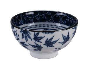 Tokyo Design Studio Blauw/Witte Kom Gingko - Flora Japonica - 12 x 6.3cm 300ml