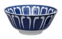 Tokyo Design Studio Blauw/Witte Kom - Mixed bowls - 15 x 7cm 500ml