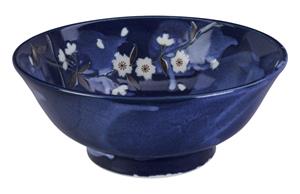 Tokyo Design Studio Blauw/Witte Noodles Kom - Blue Sakura - 21x9cm 1200ml