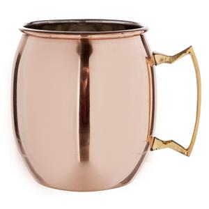 Cosy & Trendy 1x Cocktailbeker/cocktailglas Moscow Mule 450 ml glad koper - Cocktailglazen