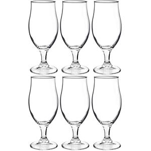 Bormioli Rocco 12x Stuks luxe bierglazen speciaalbier 375 ml - Bierglazen - Glazen voor speciaalbier