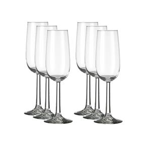 6x Champagneglazen/flutes transparant Bouquet 170 ml - 17 cl - Champagne glazen - Champagne drinken - Champagneglazen van glas