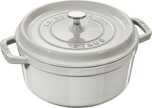 Gietijzeren braadpan 28 cm / 6,75 l, Rond, White truffle - La Cocotte - Staub