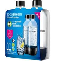 SodaStream Wasserkaraffe »DuoPack 2x 1L Tritan-Flasche«, (Set, 2-tlg), Ersatzflaschen für SodaStream Wassersprudler mit PET-Flaschen