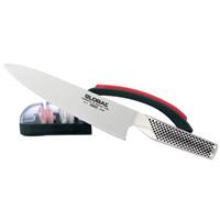 Global G-220BR Starterset 2-tlg mit Kochmesser G-2 & minoSharp Schleifer 220BR