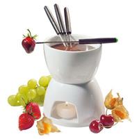 cilio Schokoladen-Fondue 6er-Set Classic weiß