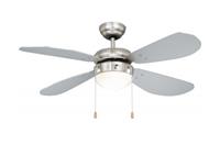 aireryder Deckenventilator Classic Nickel Silber cm 105x33,6x105 FN43332 - 