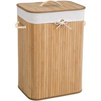 Wäschekorb mit Wäschesack eckig - Wäschesammler, Wäschetruhe, Wäschesortierer - beige, 72 L