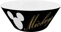 Infinite Müslischale Mickey Gold Glitzer, 400ml schwarz/weiß