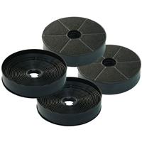 keenberk Sparset 4x Kohlefilter passend Abzugshauben von Lenoxx K450 und K650 - 