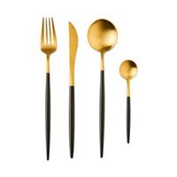 Butlers STILETTO Besteck 4er-Set matt gold/schwarz