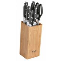 Rosle Messenblok, 5 Messen, 1 Schaar, Bamboe - Rösle | Cuisine