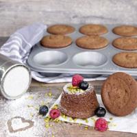 STÄDTER Backform WE-LOVE-BAKING Muffin / Cupcake, ca. 35 x 27 cm silber