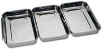 CHG 3-tlg. Edelstahl Panier-Schalen Set 23x15x3cm silber