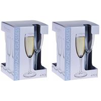 24x stuks Champagne glazen set van 180 ml - Luxe drink glazen sets