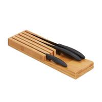 Relaxdays Messerorganizer Bambus 5 Messer natur  Erwachsene