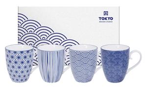 Tokyo Design Studio Nippon Blue mok 38 cl set van 4