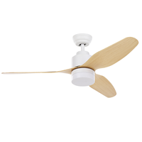 Plafondventilator met lamp lichtbruin/wit ANDERSON